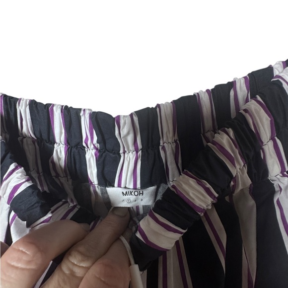 Mikoh Purple and White Striped Skirt - Picture 2 of 7
